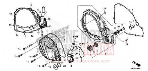 PANNEAU CARTER-MOTEUR D./POMPE A EAU CRF450RXL de 2020